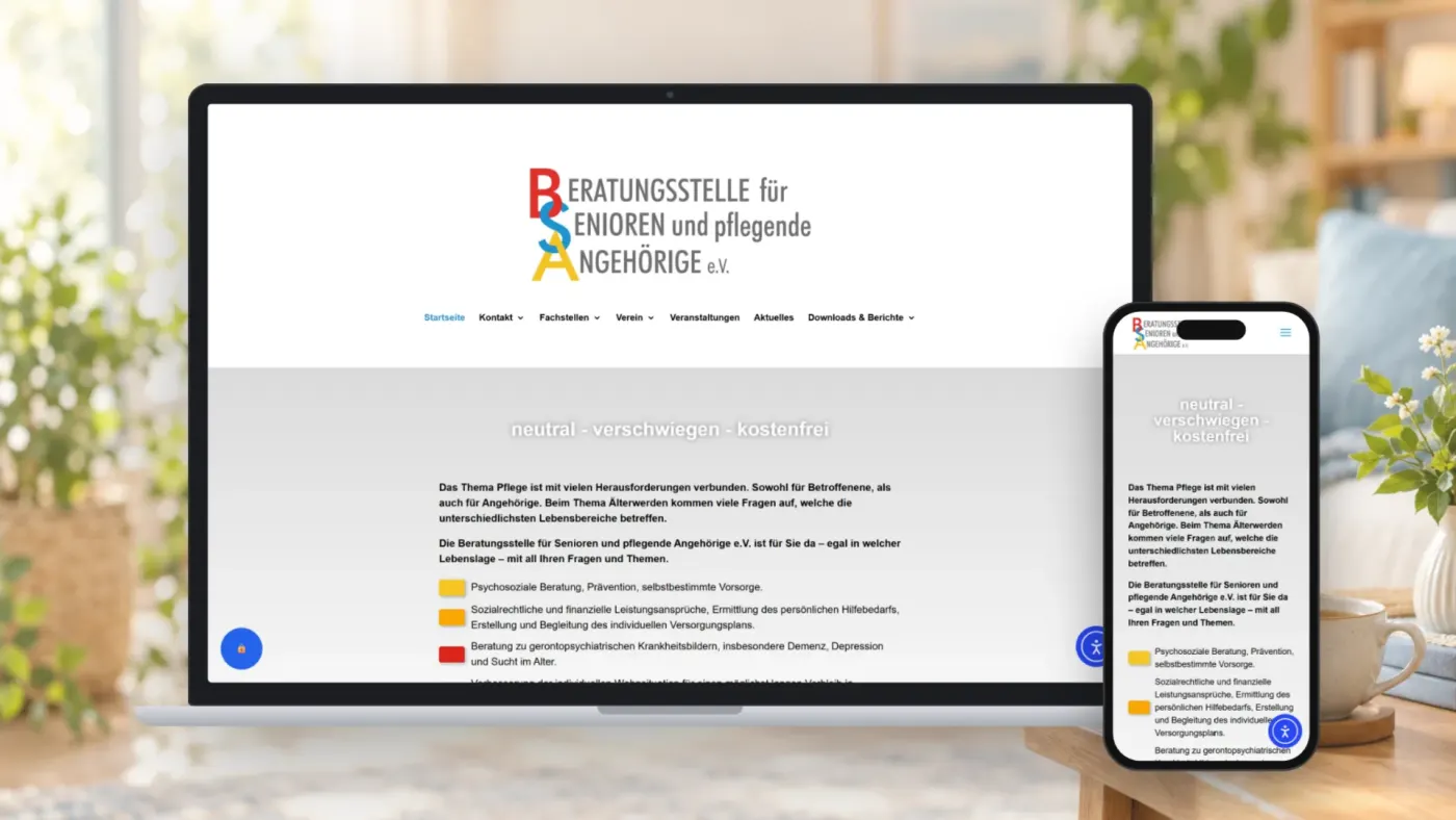 BSA e.V. – Website für die Senioren- und Angehörigenberatung